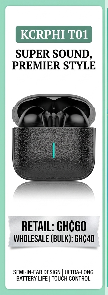 KCRPHI T01 - Super Sound Wireless Headphones